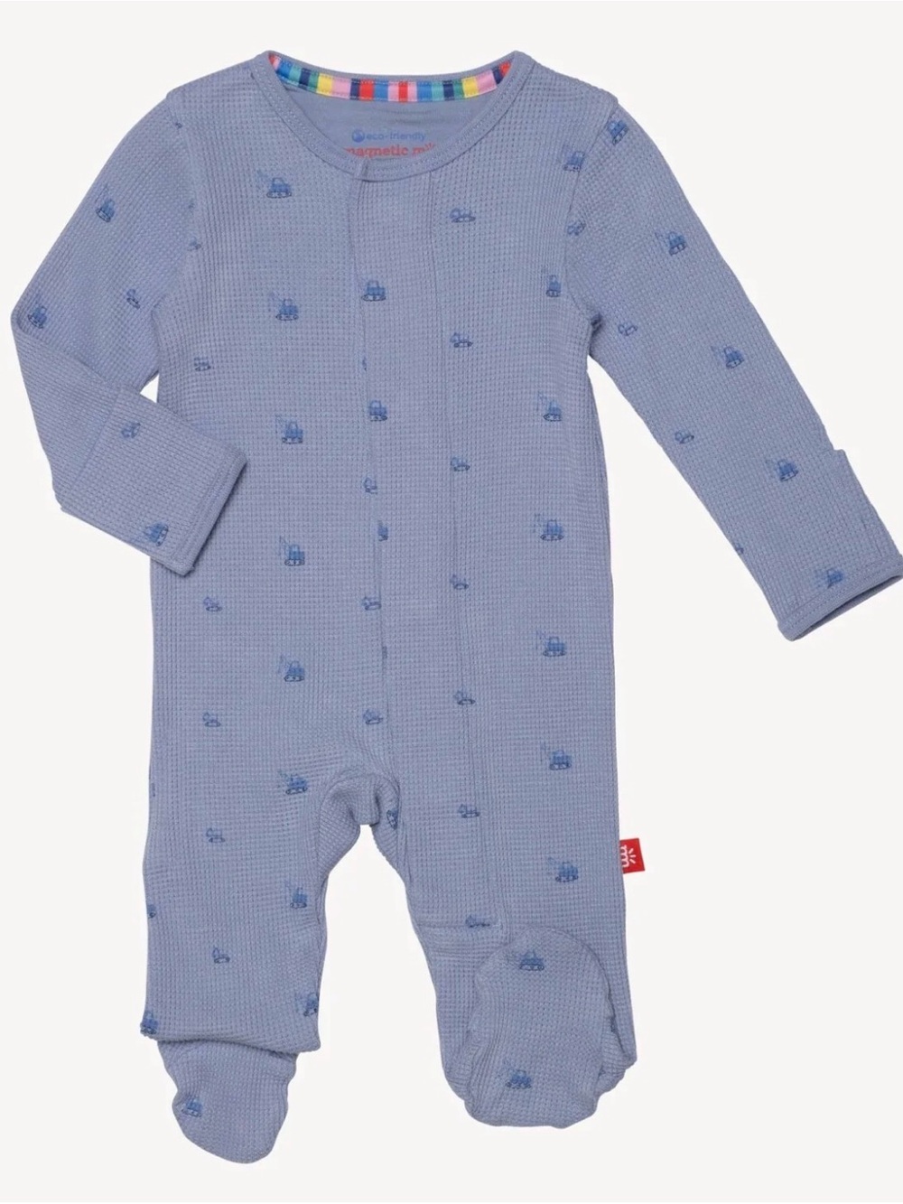 Slate Blue Magnetic Me Waffle Footie